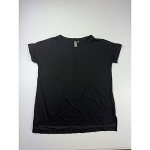 Sweaty Betty Workout Top Mesh Hem Athletic T-Shirt Activewear Black Size S‎
